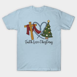 Faith Love Jesus Christmas Present T-Shirt